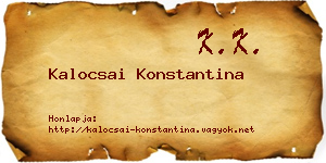 Kalocsai Konstantina névjegykártya